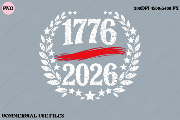 1776 2026 USA Patriotic Wreath Graphic: A Design Asset for Milestone Branding