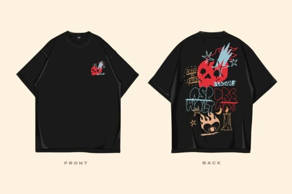 Asphalt Dream: Urban Graffiti Graphic Tee Design