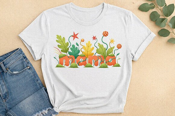 Autumn Floral Mama Graphic Tee: A Seasonal Design Essential
