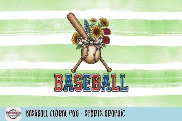 Baseball Floral PNG: The Sporty Elegance Graphic for Every Project