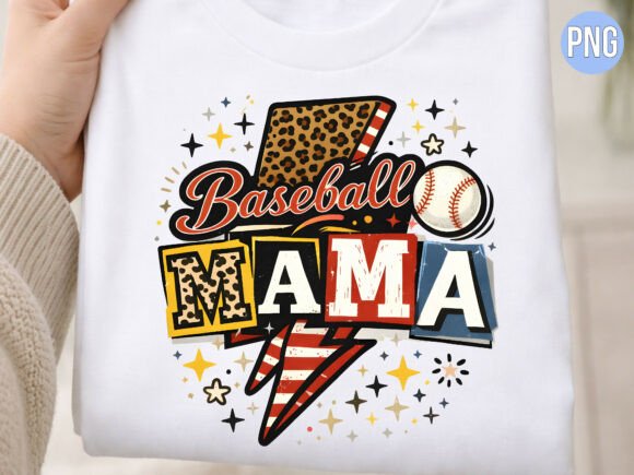 Baseball Mama Retro Sports Graphic PNG: A Vintage Win for Your Projects