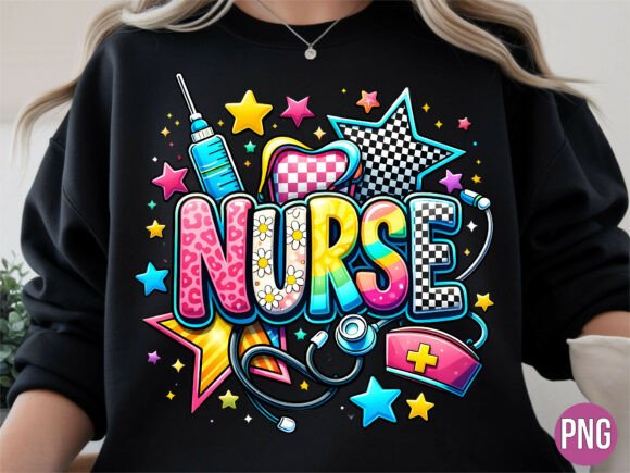 Celebrate Healthcare Heroes with a Colorful Nurse Star Graphic