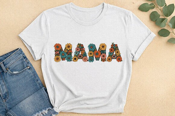 Floral Mama Daisy Graphic Tee: A Fresh Take on Modern Typography