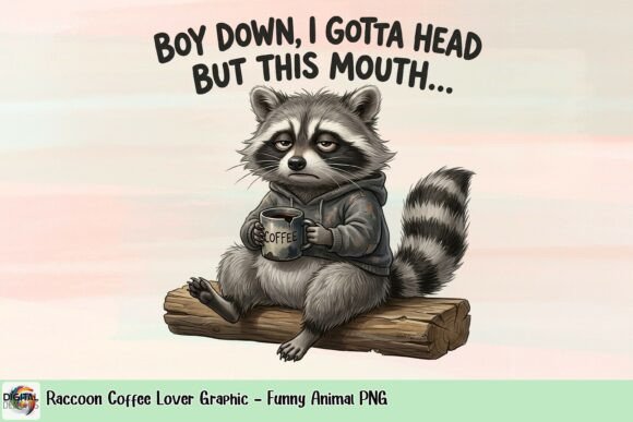 Raccoon Coffee Lover Graphic: A Designer's New Best Friend