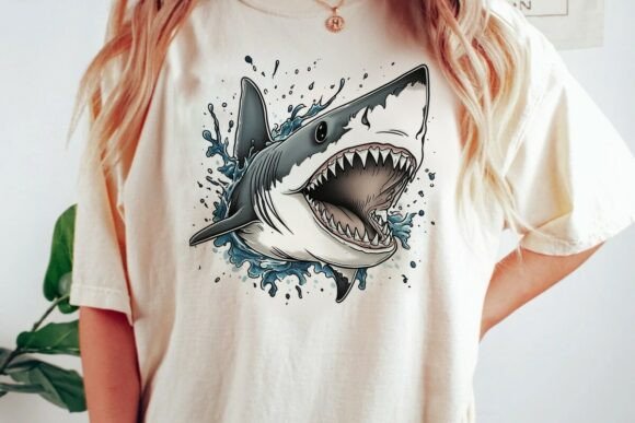 Shark Attack Water Splash Graphic Png: Dynamic Design Energy
