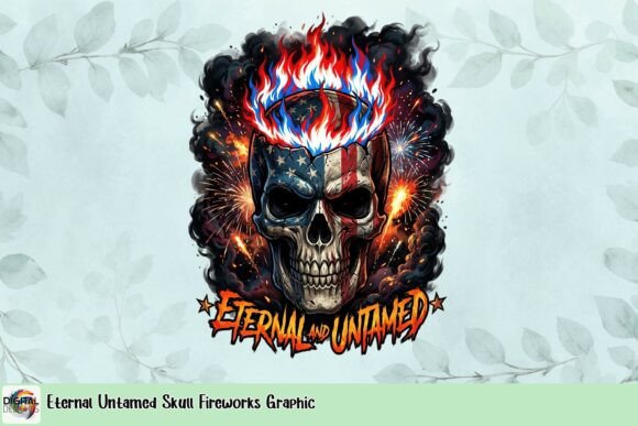 Unleashing the Eternal Untamed Skull Fireworks Graphic