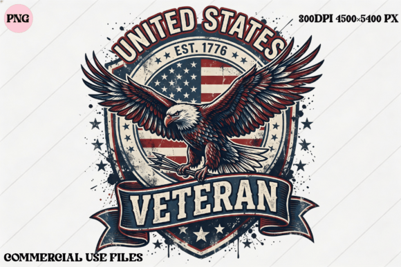 USA Veteran Eagle American Flag Graphic: A Bold Symbol of Honor